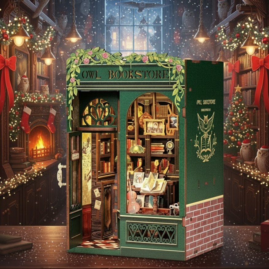 Mini Owl Bookstore DIY Book Nook Kit