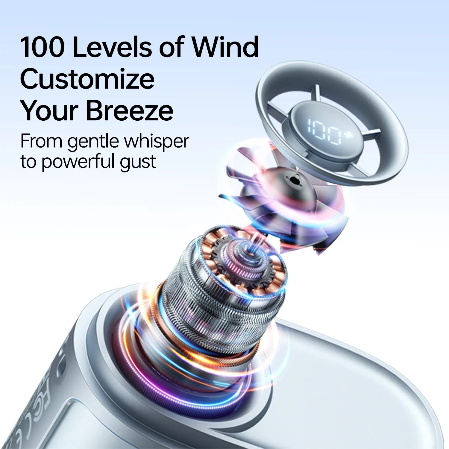 Wearable Neck Fan with 100-Speed Cooling