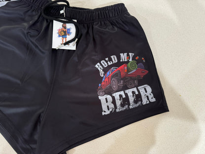 Hold My Beer Footy Shorts (With Pockets)