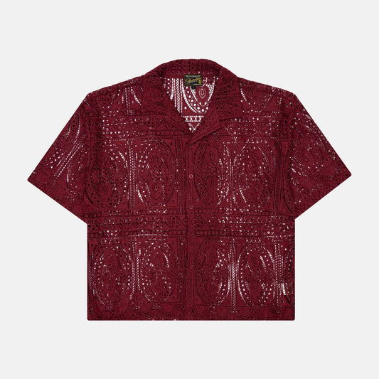 WINE BARRIO LACE BUTTON-UP