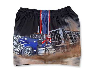 Aussie Flag Truck Footy Shorts (With Pockets)