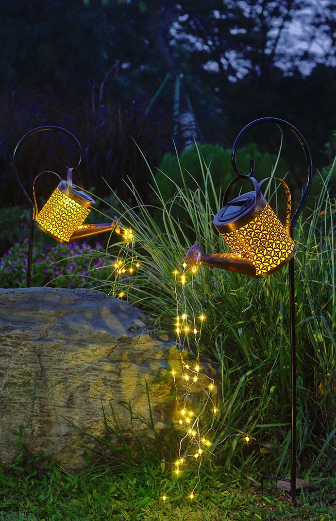 Floating LED Watering Can Solar Garden Light