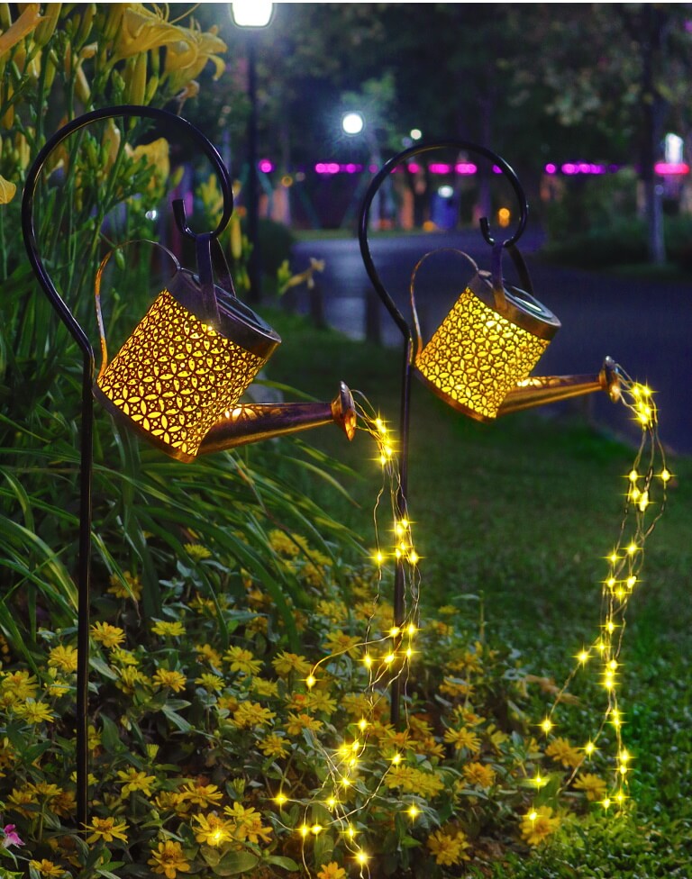 Floating LED Watering Can Solar Garden Light