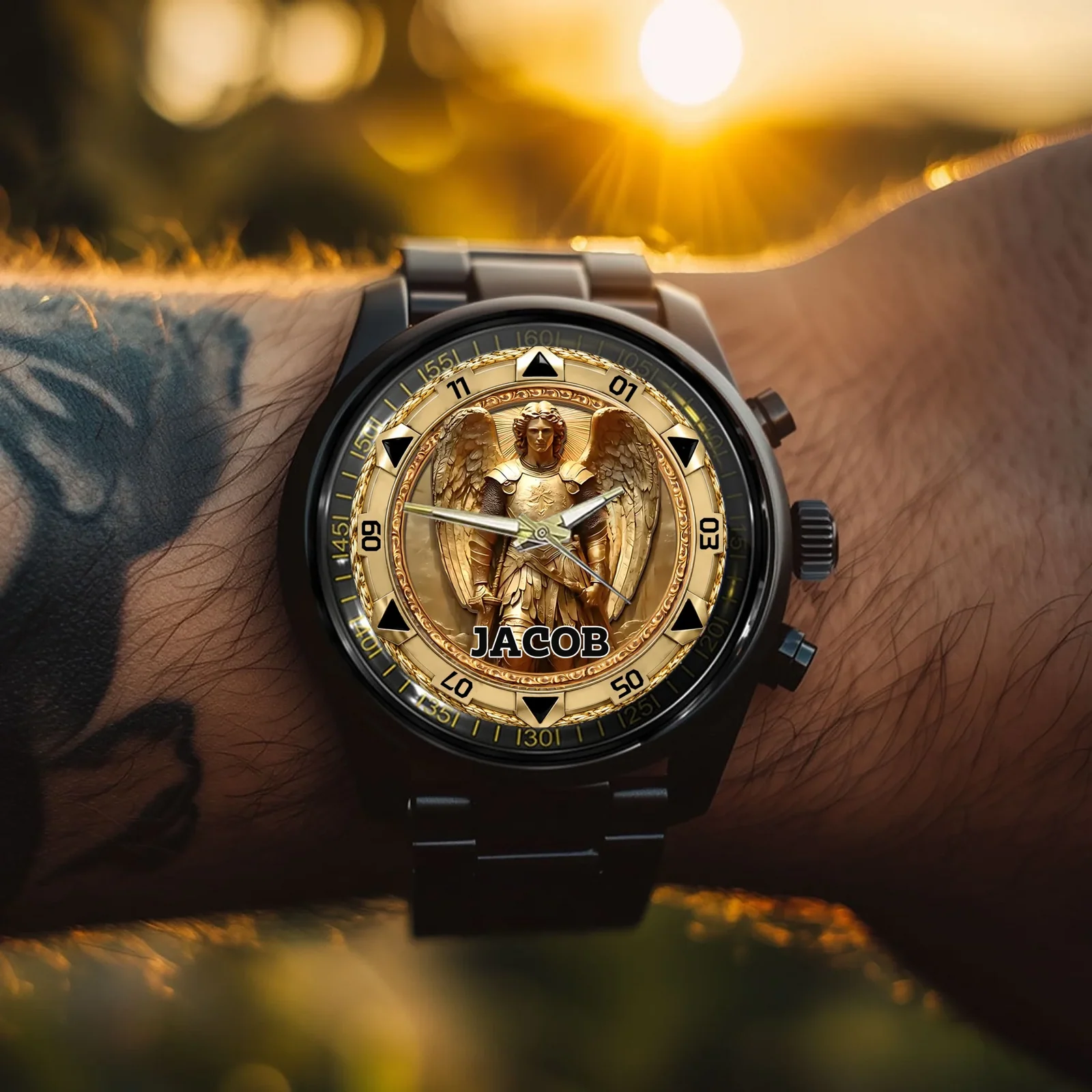 Personalized St. Michael Archangel Watch