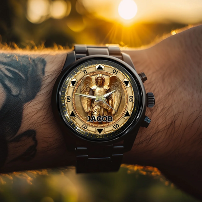 Personalized St. Michael Archangel Watch