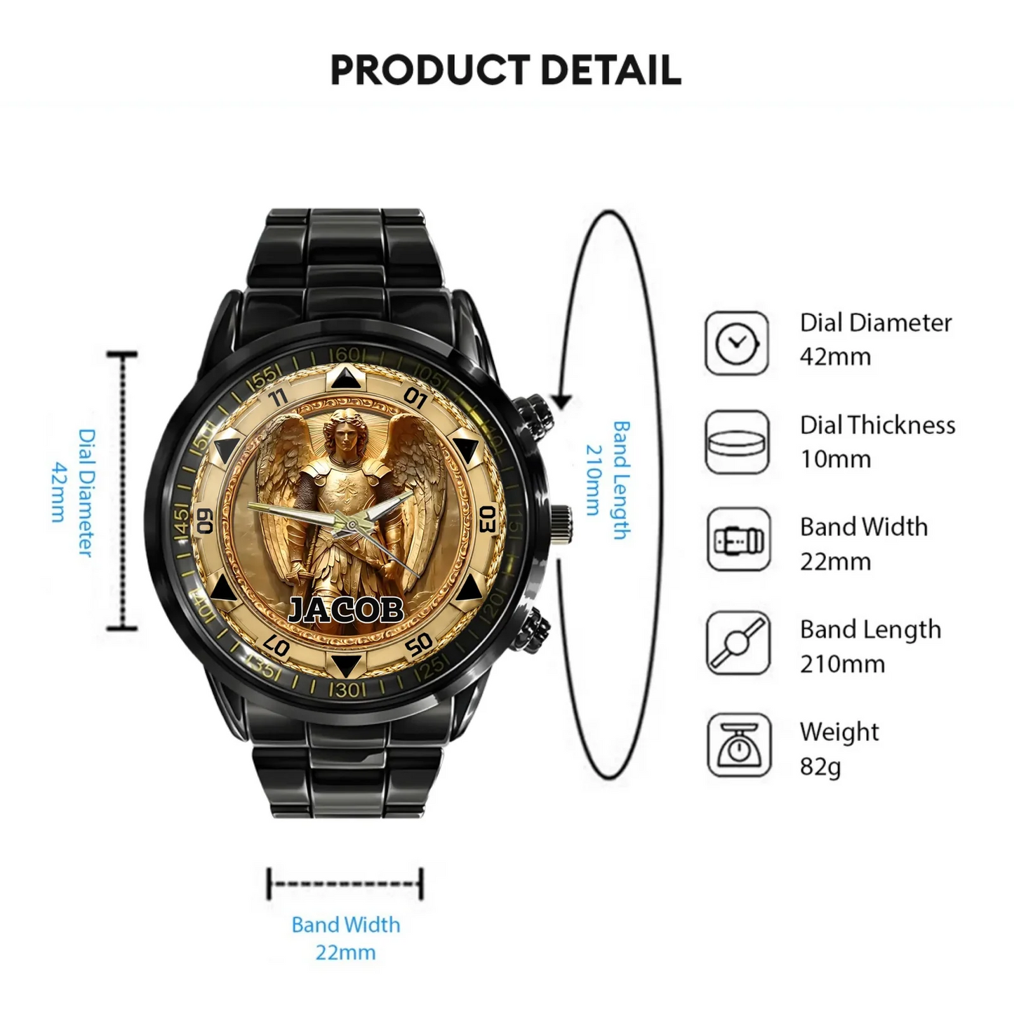 Personalized St. Michael Archangel Watch