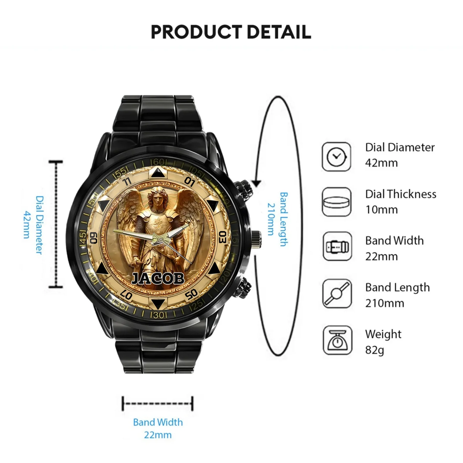 Personalized St. Michael Archangel Watch