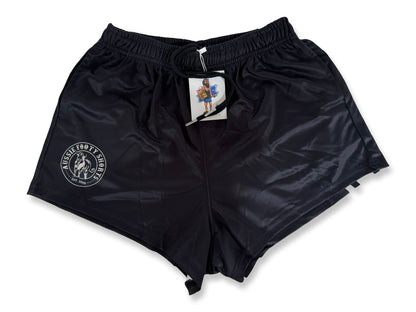 Plain Black and Grey - Footy Shorts (With Pockets)