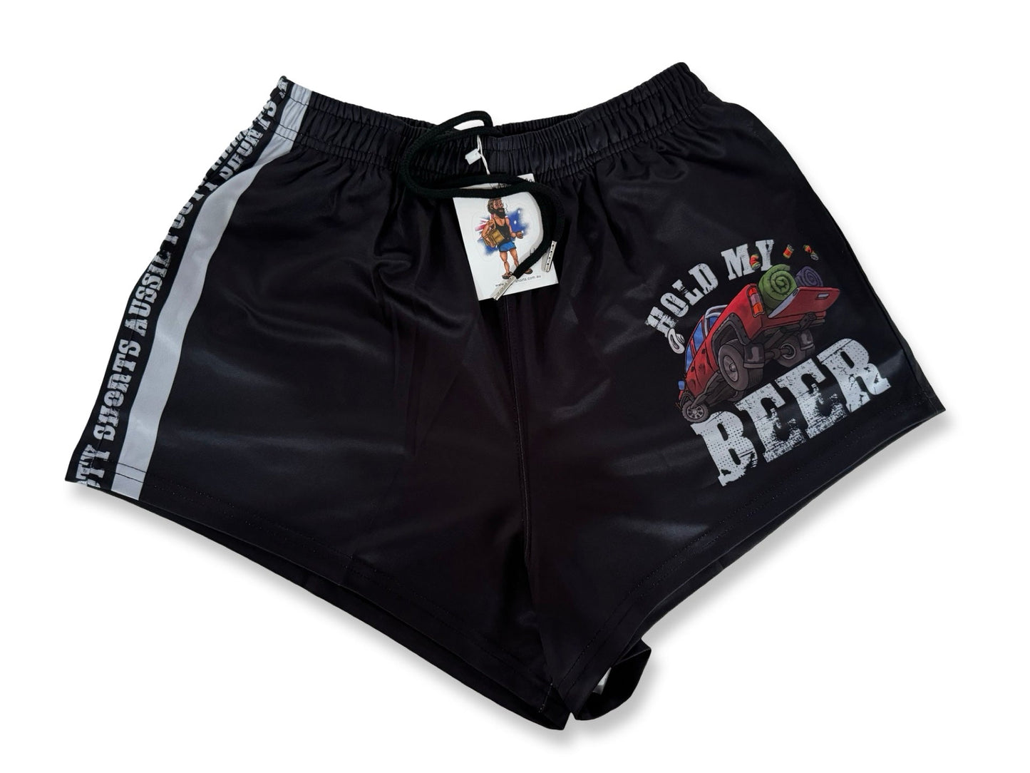 Hold My Beer Footy Shorts (With Pockets)
