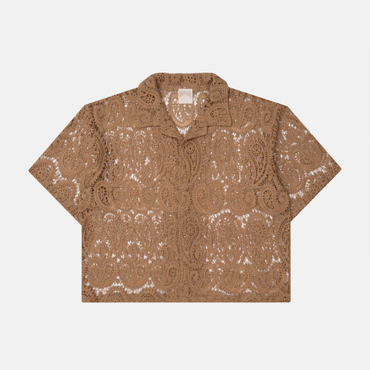 SAND PAISLEY BUTTON-UP