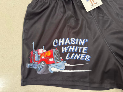 Chasing White Lines Footy Shorts (With Pockets)