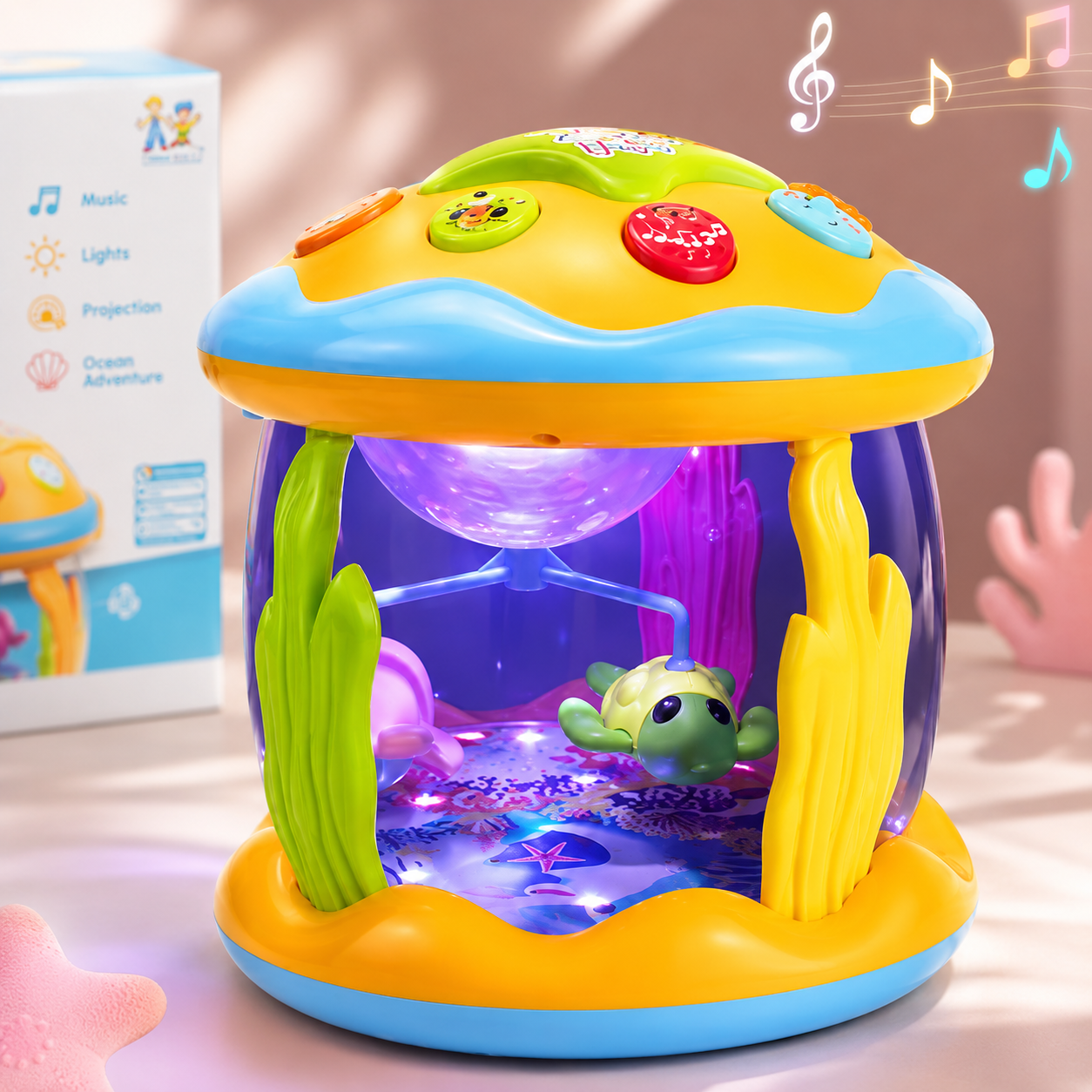Baby Tummy Time Ocean Projector