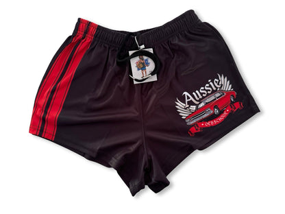 🔥NEW🔥 Aussie OLD SCHOOL HOLDEN RED Footy Shorts (With Pockets)