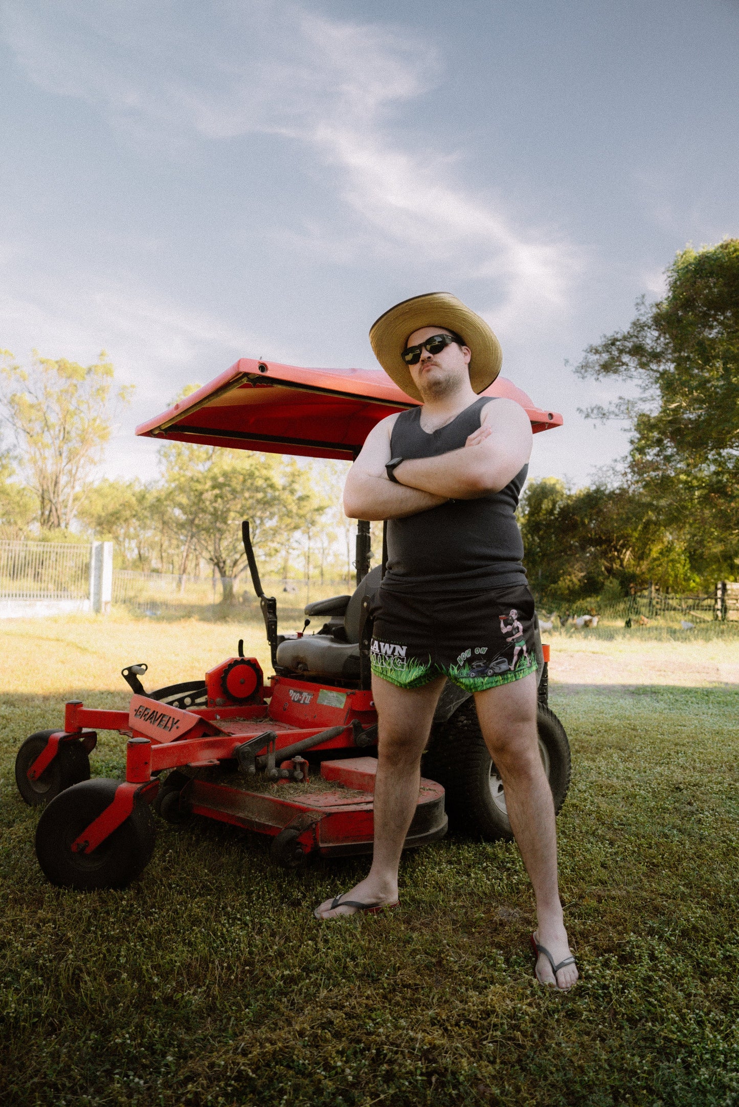 Lawn King Mow On Footy Shorts (With Pockets)