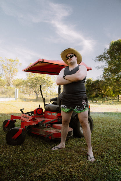 Lawn King Mow On Footy Shorts (With Pockets)