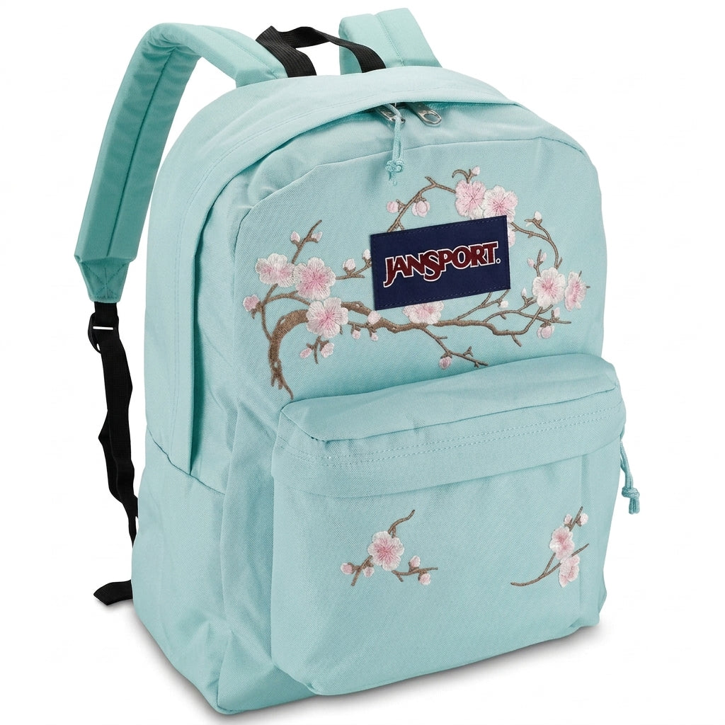 Sakura Flower Embroidered Backpack
