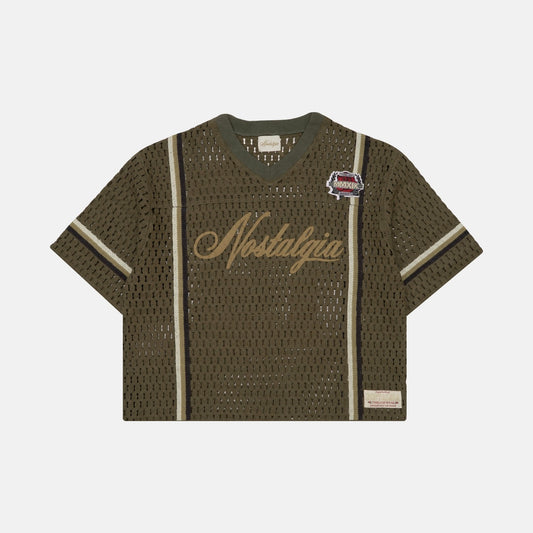 OLIVE CROCHET JERSEY