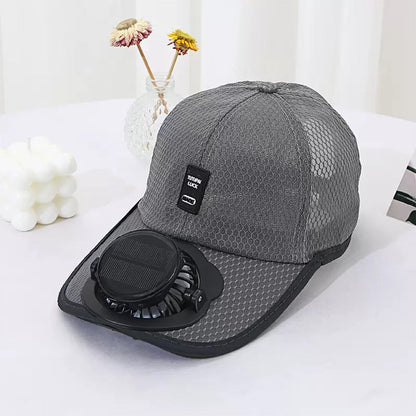 Solar Powered Cooling Fan Hat