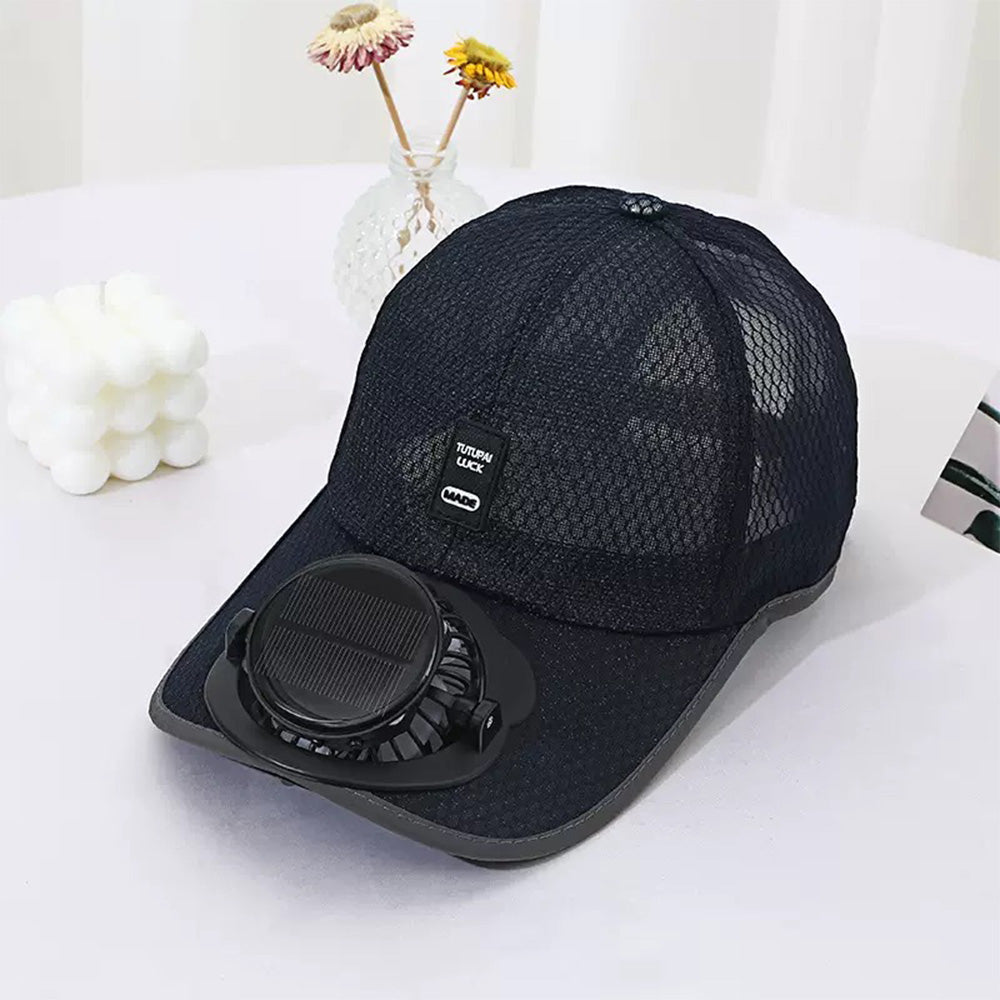 Solar Powered Cooling Fan Hat