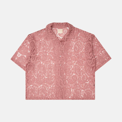 DRAGONFRUIT PAISLEY BUTTON-UP