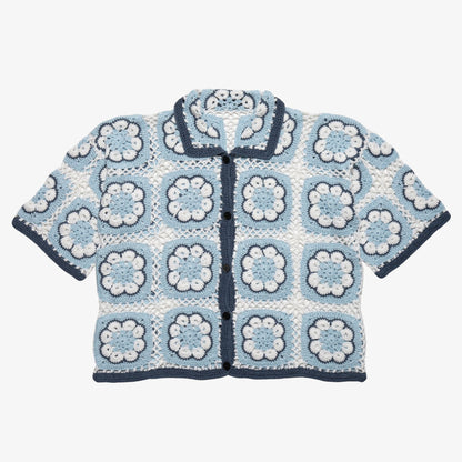 BLUE CROCHET SHIRT