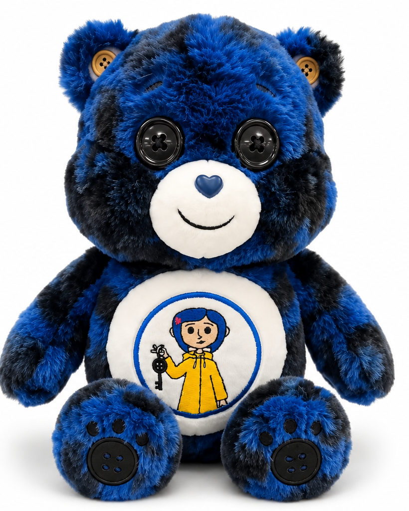 Blue Button-Eye Plush Bear