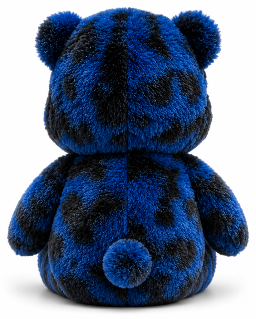 Blue Button-Eye Plush Bear