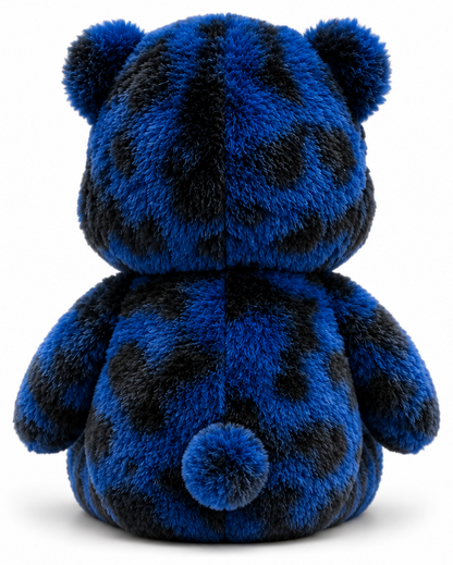 Blue Button-Eye Plush Bear