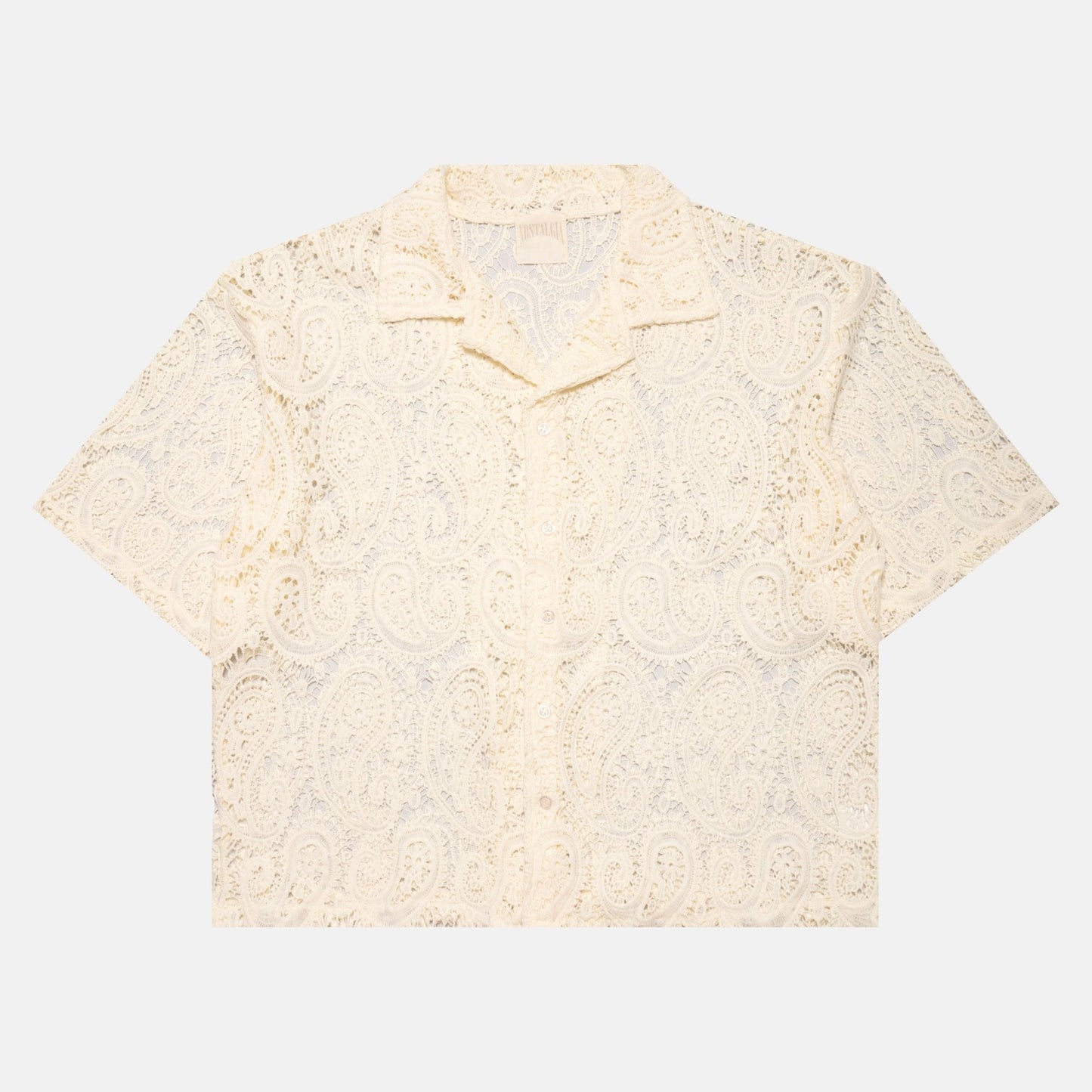 CREAM PAISLEY BUTTON-UP