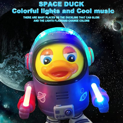 Dancing Space Duck: Interactive Musical Walking Toy for Toddlers