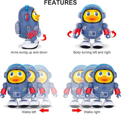 Dancing Space Duck: Interactive Musical Walking Toy for Toddlers