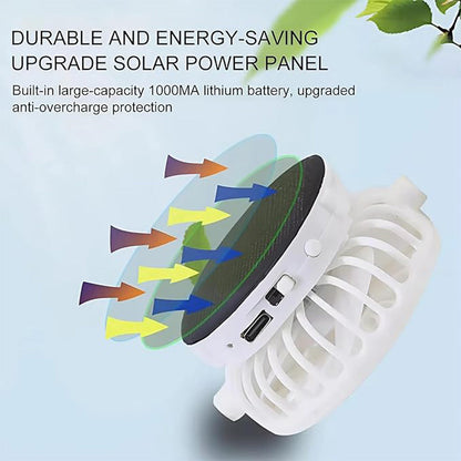 Solar Powered Cooling Fan Hat