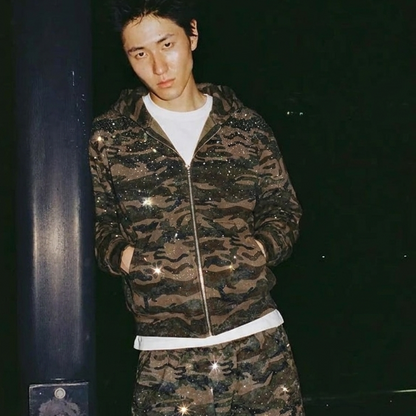 Rhinestone Camo Hoodie