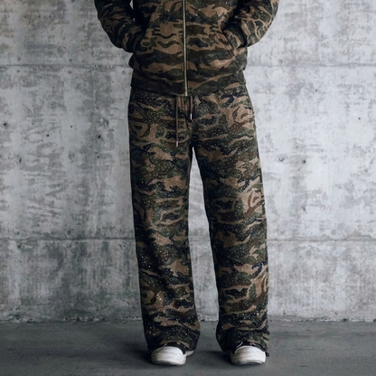 Rhinestone Camo Sweatpants