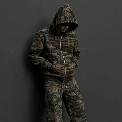 Rhinestone Camo Sweatpants