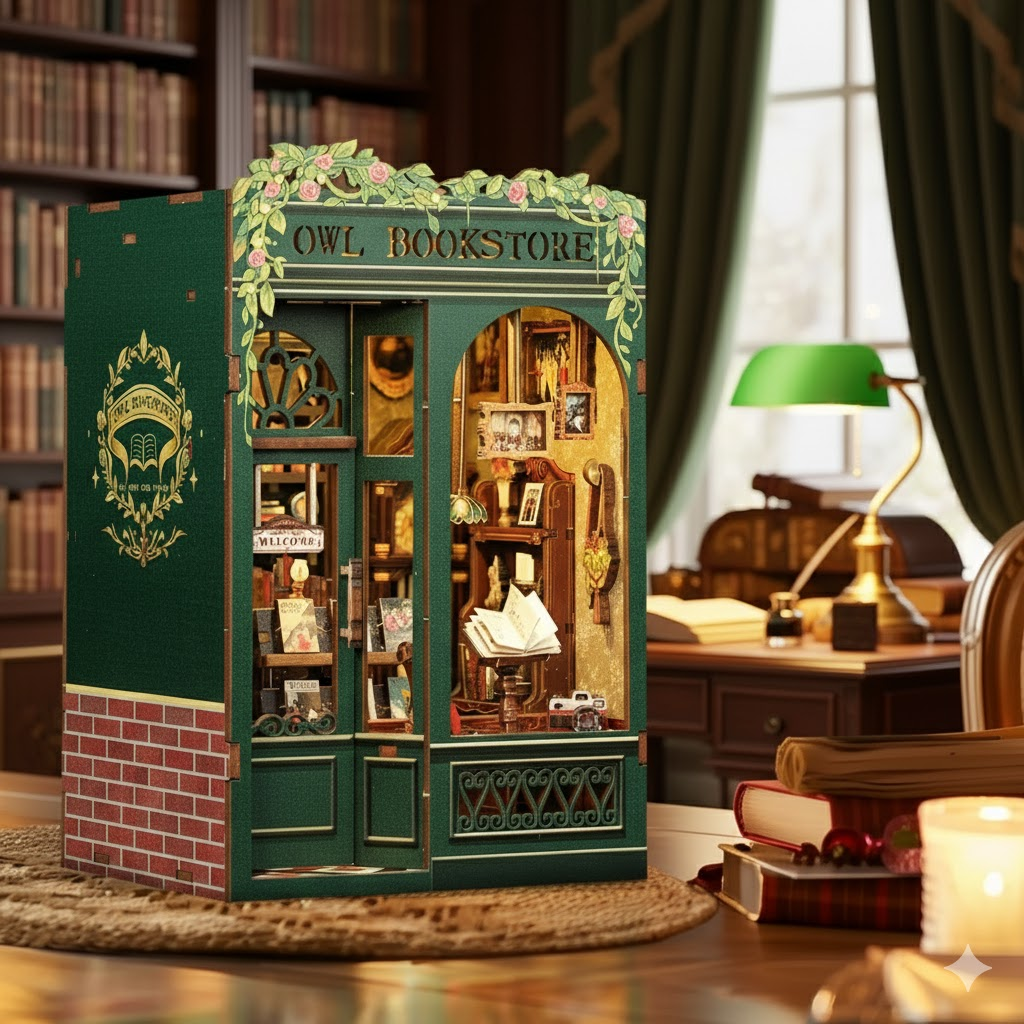 Mini Owl Bookstore DIY Book Nook Kit