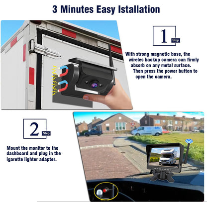 Magnetic Solar Wireless Backup Camera System