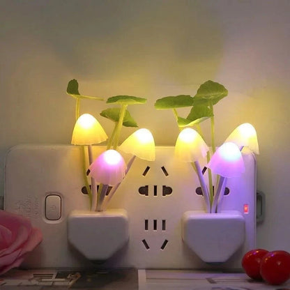 2-Pack Sensor LED Mushroom Night Light