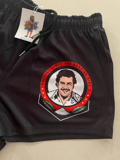 Racking Lines and Banging Nines – Pablo Footy Shorts (With Pockets)