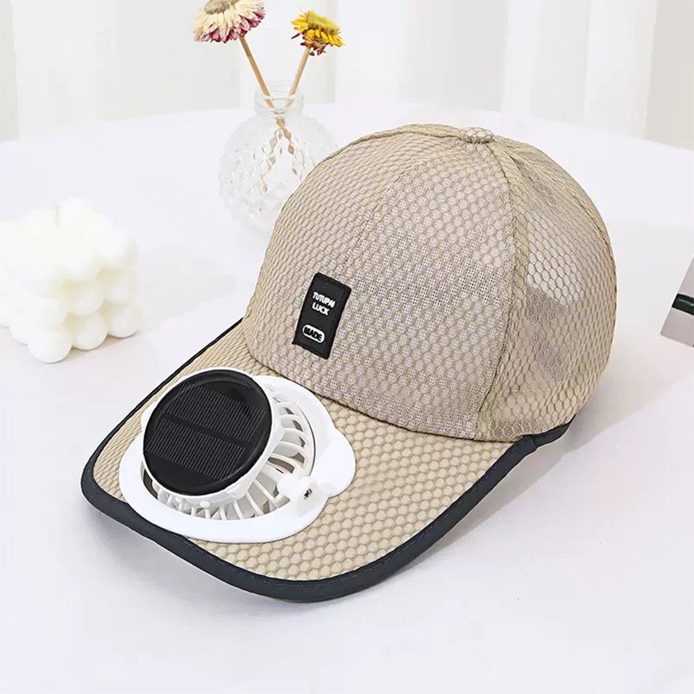 Solar Powered Cooling Fan Hat