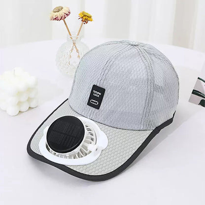 Solar Powered Cooling Fan Hat