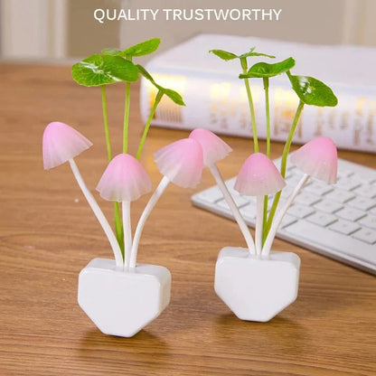 2-Pack Sensor LED Mushroom Night Light
