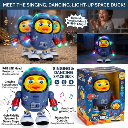 Dancing Space Duck: Interactive Musical Walking Toy for Toddlers