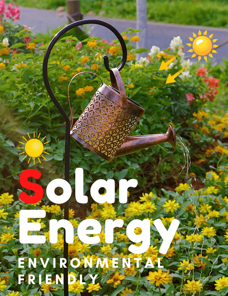 Floating LED Watering Can Solar Garden Light