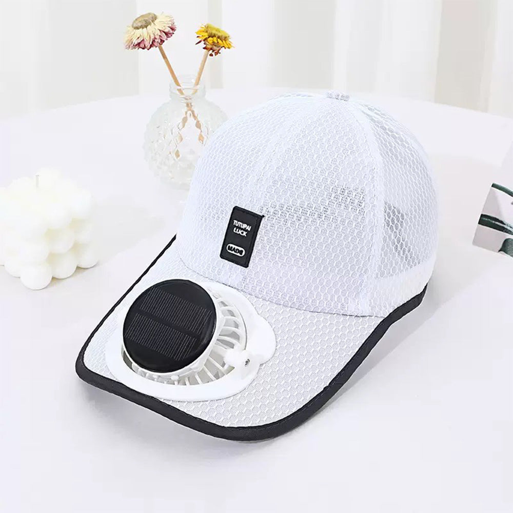 Solar Powered Cooling Fan Hat
